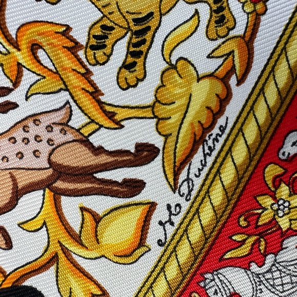 🔹 Hermès Silk scarf  CHASSE EN INDE - Picture 5 of 16